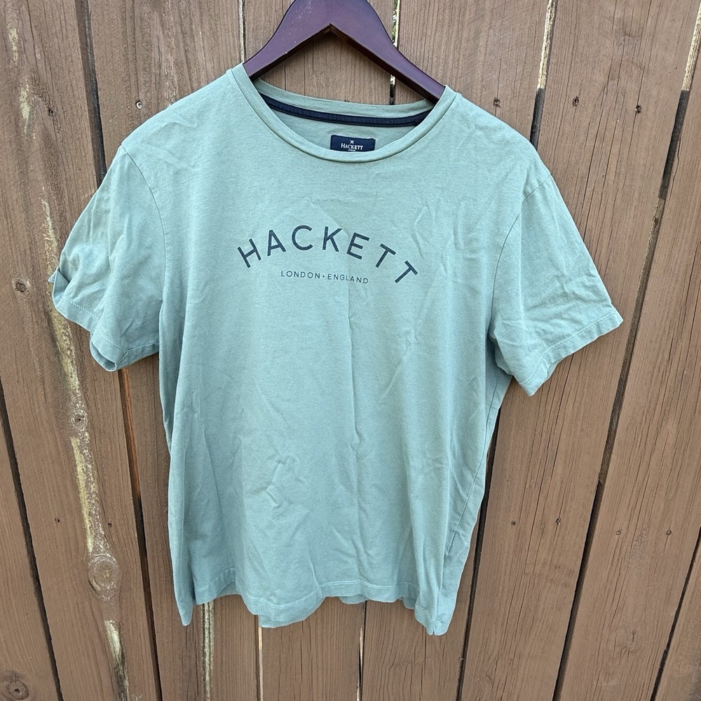 Women's HACKETT LONDON Tshirt‎  Olive Green Large Fitted